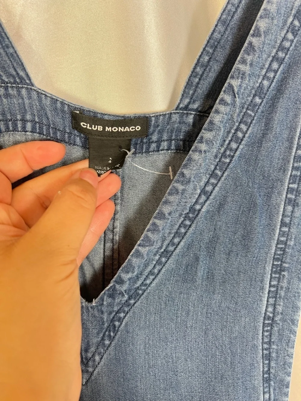 Club Monaco Dennya Denim Jumpsuit Blue Overalls Size 2